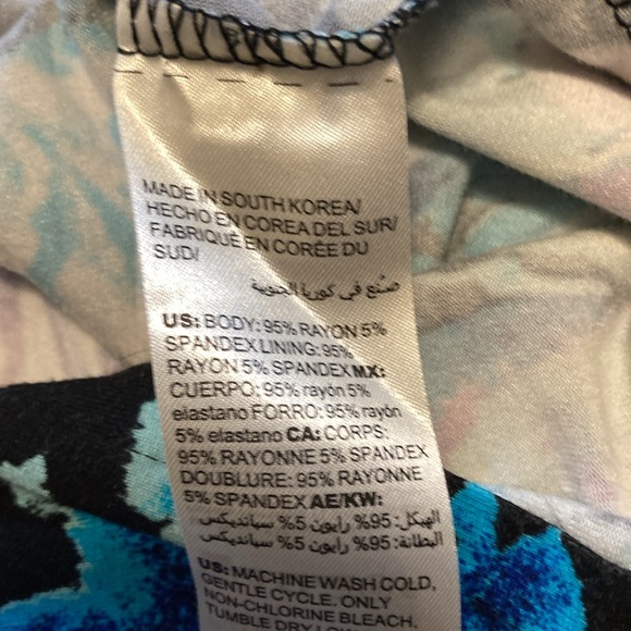 Chicos Short Sleeve Knit Maxi Dress Floral Print Size 2 (12/14) - Picture 12 of 14